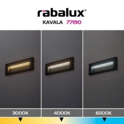 Sieninis lauko šviestuvas Kavala LED 6W 3000, 4000, 6500K CCT keičiama balta spalva (Juoda)
