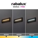Sieninis lauko šviestuvas Kavala LED 6W 3000, 4000, 6500K CCT keičiama balta spalva (Juoda)