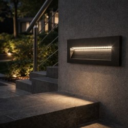 Sieninis lauko šviestuvas Kavala LED 6W 3000, 4000, 6500K CCT keičiama balta spalva (Juoda)