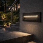 Sieninis lauko šviestuvas Kavala LED 6W 3000, 4000, 6500K CCT keičiama balta spalva (Juoda)