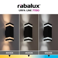 Sieninis lauko šviestuvas Urfa Line LED 16W 3000, 4000, 6500K CCT keičiama balta spalva (Antracito)