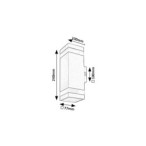Sieninis lauko šviestuvas Urfa Line LED 16W 3000, 4000, 6500K CCT keičiama balta spalva (Antracito)
