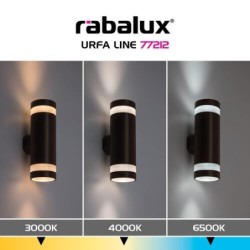 Sieninis lauko šviestuvas Urfa Line LED 16W 3000, 4000, 6500K CCT keičiama balta spalva (Ruda)