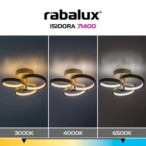 Lubinis šviestuvas Isidora LED 32W 3000-6500K CCT keičiama balta spalva (Rusva)
