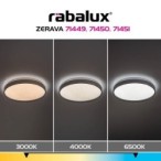 Lubinis šviestuvas Zerava LED 34W 3000-6500K CCT keičiama balta spalva (Juoda)