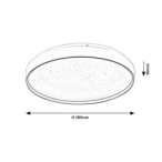 Lubinis šviestuvas Zerava LED 34W 3000-6500K CCT keičiama balta spalva (Juoda)
