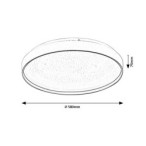 Lubinis šviestuvas Zerava LED 60W 3000-6500K CCT keičiama balta spalva (Juoda)