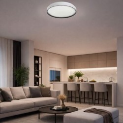 Lubinis šviestuvas Zerava LED 60W 3000-6500K CCT keičiama balta spalva (Juoda)