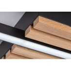 Lubinis šviestuvas Noxelle LED 12W 3000, 4500, 6000K CCT keičiama balta spalva (Juoda, Ąžuolo)