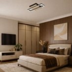 Lubinis šviestuvas Noxelle LED 12W 3000, 4500, 6000K CCT keičiama balta spalva (Juoda, Ąžuolo)
