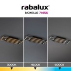 Lubinis šviestuvas Noxelle LED 28W 3000, 4500, 6000K CCT keičiama balta spalva (Juoda, Ąžuolo)