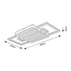 Lubinis šviestuvas Noxelle LED 28W 3000, 4500, 6000K CCT keičiama balta spalva (Juoda, Ąžuolo)