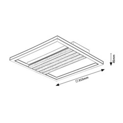 Lubinis šviestuvas Noxelle LED 26W 3000, 4500, 6000K CCT keičiama balta spalva (Juoda, Ąžuolo)