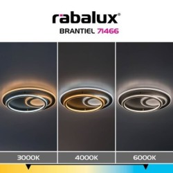 Lubinis šviestuvas Brantiel LED 60W 3000-6000K CCT keičiama balta spalva (Juoda, Aukso)