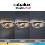 Lubinis šviestuvas Brantiel LED 60W 3000-6000K CCT keičiama balta spalva (Juoda, Aukso)