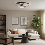 Lubinis šviestuvas Brantiel LED 60W 3000-6000K CCT keičiama balta spalva (Juoda, Aukso)