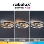 Lubinis šviestuvas Brantiel LED 55W 3000-6000K CCT keičiama balta spalva (Rusva)