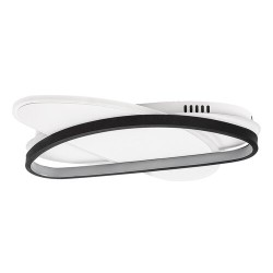 Lubinis šviestuvas Brantiel LED 57W 3000-6000K CCT keičiama balta spalva (Juoda, Balta)