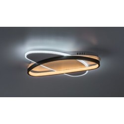 Lubinis šviestuvas Brantiel LED 57W 3000-6000K CCT keičiama balta spalva (Juoda, Balta)