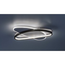 Lubinis šviestuvas Brantiel LED 57W 3000-6000K CCT keičiama balta spalva (Juoda, Balta)