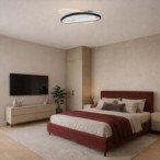 Lubinis šviestuvas Brantiel LED 57W 3000-6000K CCT keičiama balta spalva (Juoda, Balta)