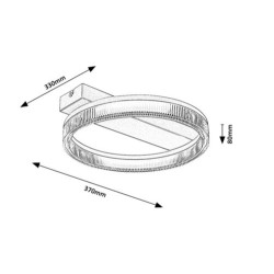 Lubinis šviestuvas Rivona LED 18W 3000-6500K CCT keičiama balta spalva (Aukso)
