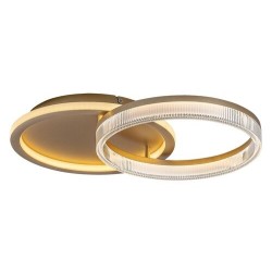 Lubinis šviestuvas Rivona LED 22W 3000-6500K CCT keičiama balta spalva (Aukso)