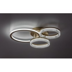 Lubinis šviestuvas Rivona LED 38W 3000-6500K CCT keičiama balta spalva (Aukso)
