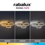 Lubinis šviestuvas Rivona LED 38W 3000-6500K CCT keičiama balta spalva (Aukso)