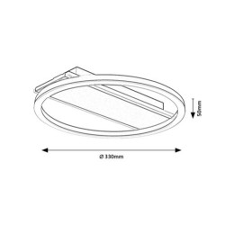 Lubinis šviestuvas Glavian LED 24W 4000K Neutrali balta (Rusva)