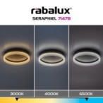 Lubinis šviestuvas Seraphiel LED 18W 3000-6500K CCT keičiama balta spalva (Juoda)
