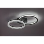 Lubinis šviestuvas Seraphiel LED 38W 3000-6500K CCT keičiama balta spalva (Juoda)
