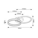 Lubinis šviestuvas Seraphiel LED 38W 3000-6500K CCT keičiama balta spalva (Juoda)