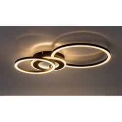 Lubinis šviestuvas Lureo LED 24W 3000-6500K CCT keičiama balta spalva (Juoda)