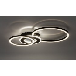 Lubinis šviestuvas Lureo LED 24W 3000-6500K CCT keičiama balta spalva (Juoda)