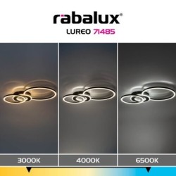 Lubinis šviestuvas Lureo LED 24W 3000-6500K CCT keičiama balta spalva (Juoda)