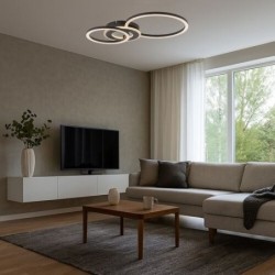 Lubinis šviestuvas Lureo LED 24W 3000-6500K CCT keičiama balta spalva (Juoda)