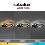 Lubinis šviestuvas Lureo LED 24W 3000-6500K CCT keičiama balta spalva (Juoda)