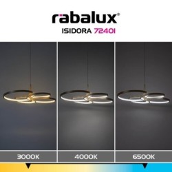 Pakabinamas šviestuvas Isidora LED 70W 3000-6500K CCT keičiama balta spalva (Rusva)
