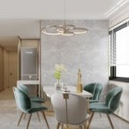 Pakabinamas šviestuvas Isidora LED 70W 3000-6500K CCT keičiama balta spalva (Rusva)