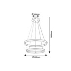 Pakabinamas šviestuvas Nevira LED 45W 3000-6500K CCT keičiama balta spalva (Ruda)