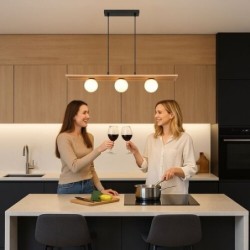 Pakabinamas šviestuvas Noxelle 3xG9  (Juoda, Ąžuolo)