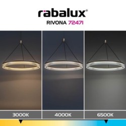 Pakabinamas šviestuvas Rivona LED 24W 3000-6500K CCT keičiama balta spalva (Aukso)