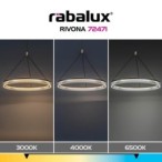 Pakabinamas šviestuvas Rivona LED 24W 3000-6500K CCT keičiama balta spalva (Aukso)
