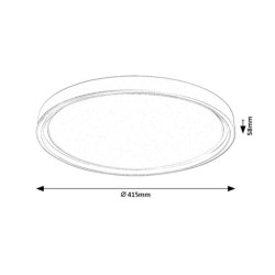 Lubinis šviestuvas Zerina LED 31W 3000-6500K CCT keičiama balta spalva (Balta)