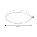 Lubinis šviestuvas Zerina LED 31W 3000-6500K CCT keičiama balta spalva (Balta)