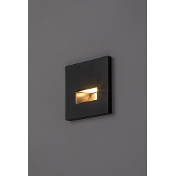 Sieninis šviestuvas Lunca LED 1W 3000, 4500, 6500K CCT keičiama balta spalva (Juoda)