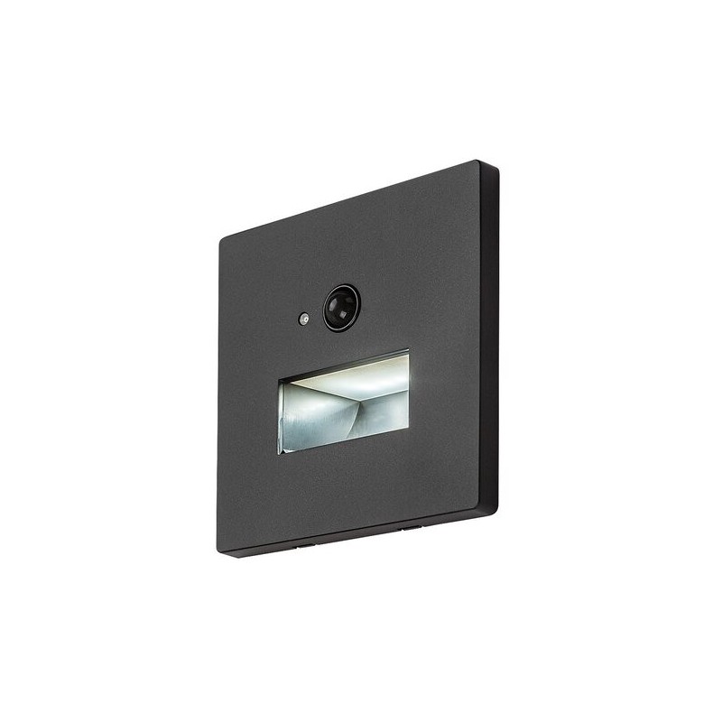 Sieninis šviestuvas Lunca LED 1W 3000, 4500, 6500K CCT keičiama balta spalva (Juoda)