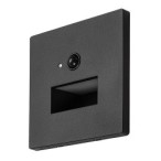 Sieninis šviestuvas Lunca LED 1W 3000, 4500, 6500K CCT keičiama balta spalva (Juoda)