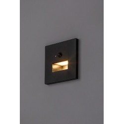 Sieninis šviestuvas Lunca LED 1W 3000, 4500, 6500K CCT keičiama balta spalva (Juoda)